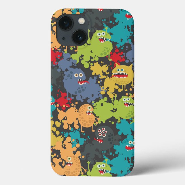 Coques Case-Mate iPhone Little cute funny monsters (Verso)