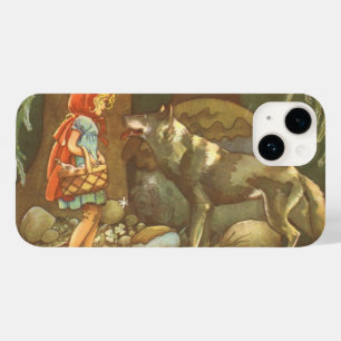 Coque Pour iPhone 14 Little Red Riding Hood, Vintage Fairy Tale