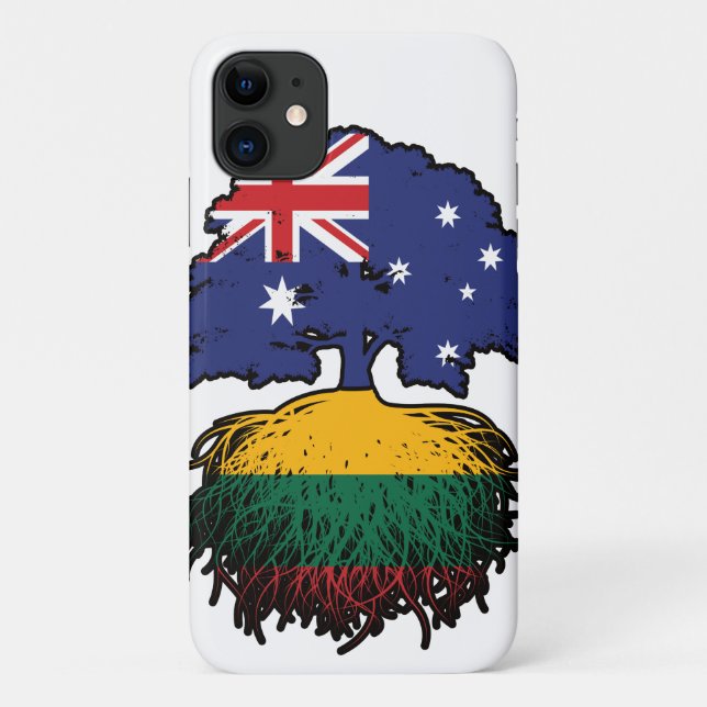 Coques Case-Mate iPhone Lituanie Lituanien Australian Australia Tree (Dos)