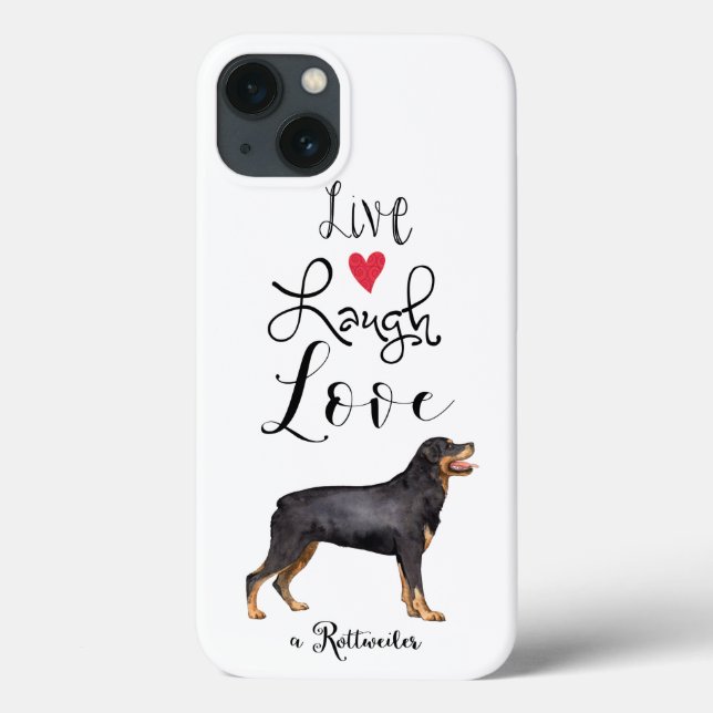 Coques Case-Mate iPhone Live Laugh Love a Rottweiler (Verso)