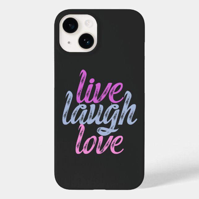 Coques Case-Mate iPhone Live Laugh Love - Embrassez la joie (Verso)