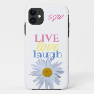 Case-Mate iPhone Case Live Love Laugh fun coloré type blanc