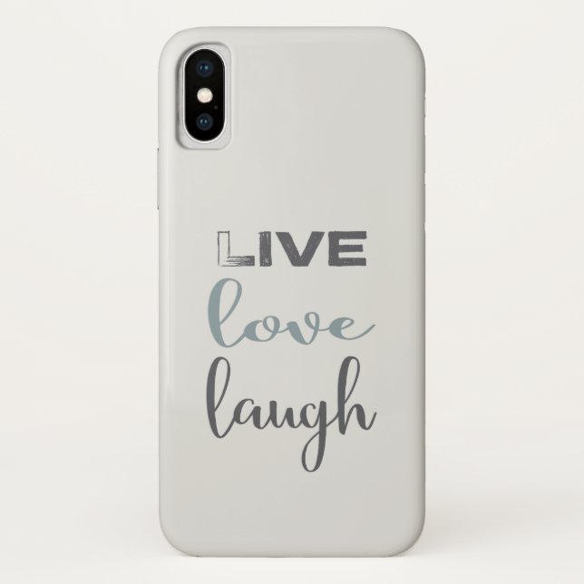 Coques Case-Mate iPhone Live Love Laugh Typographie (Dos)
