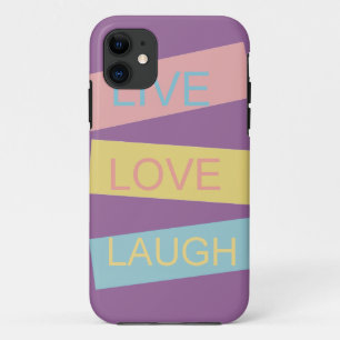 Coque Case-Mate iPhone Live love rire design graphique motivationnel