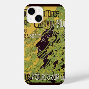 Coque Pour iPhone 14 Livre Art Nouveau vintage, Aventures du capitaine 