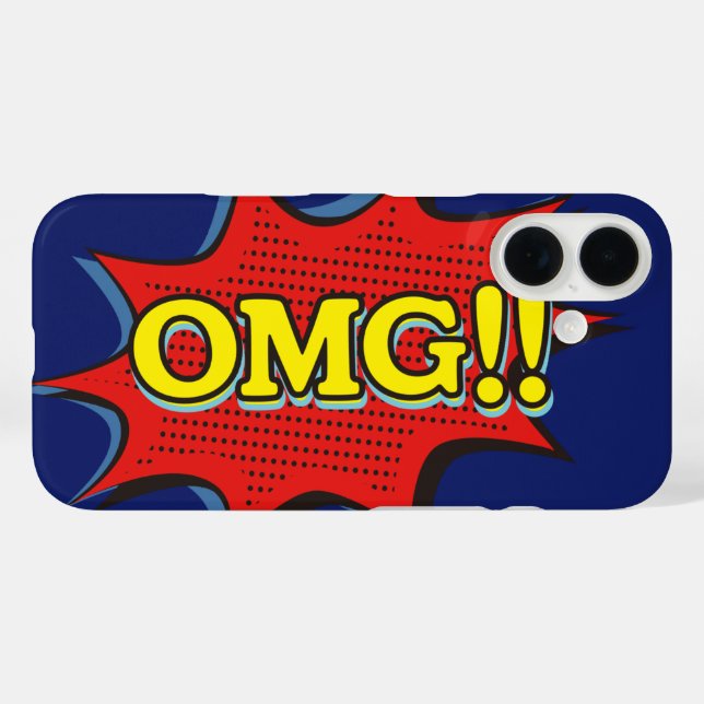 Coques Case-Mate iPhone Livre de bande dessinée OMG Exclamation discours B (Verso (horizontal))