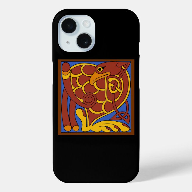 Coques Case-Mate iPhone Livre De Kells Celtic Knot Oiseau Médiéval (Verso)