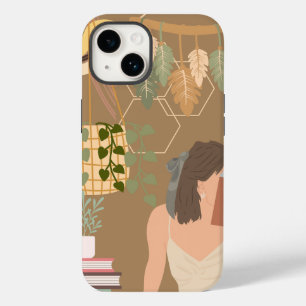 Coque Case-Mate iPhone Livre de lecture de la femme esthétique brune
