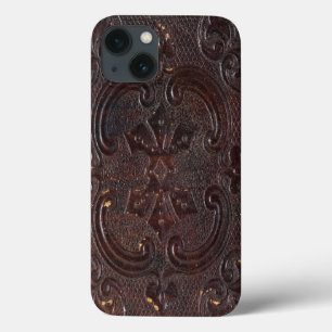 iPhone 13 Coque Livre en cuir ancien tombé