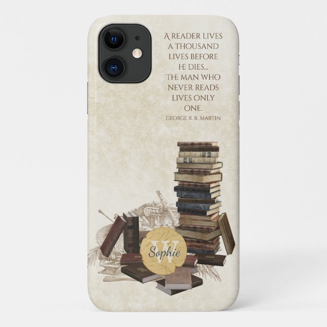Coques Case-Mate iPhone Livre Lover Bibliophile Lecture Citation Nom du mo (Dos)