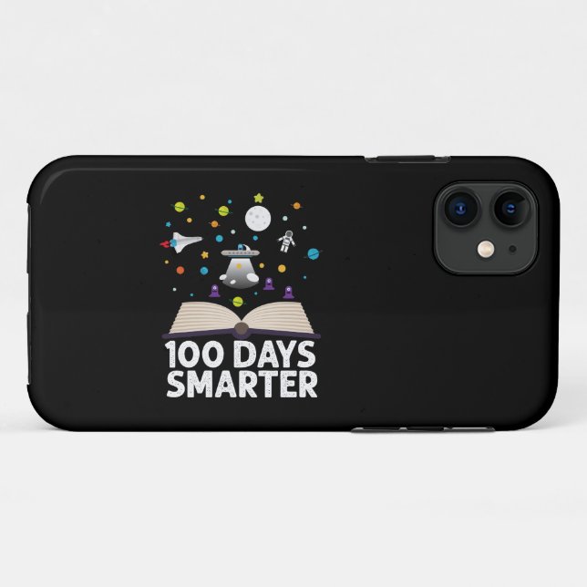 Coques Case-Mate iPhone Livres de 100e jour d'école 100 jours plus intelli (Dos (Horizontal))