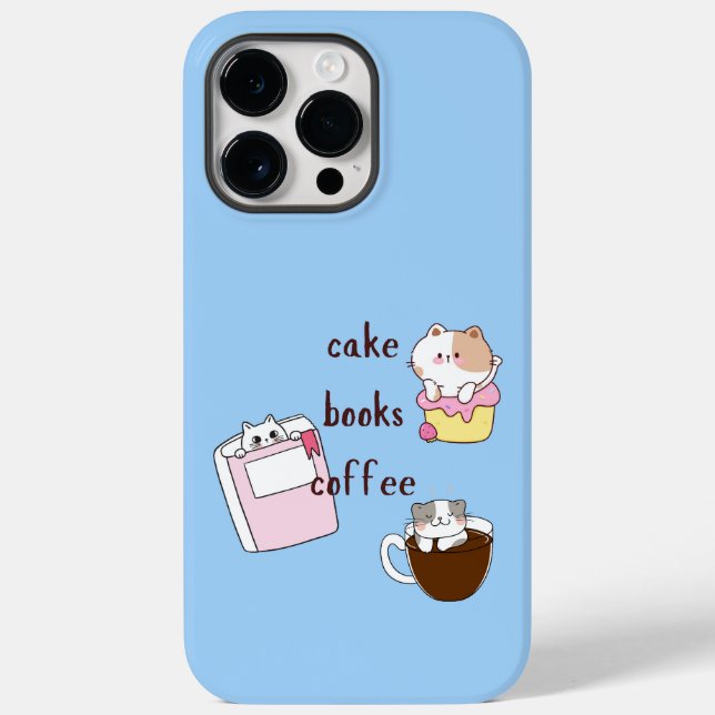 Coques Case-Mate iPhone Livres de gâteau Café (Verso)