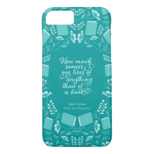 Case-Mate iPhone Case Livresque floral turquoise de fierté et de
