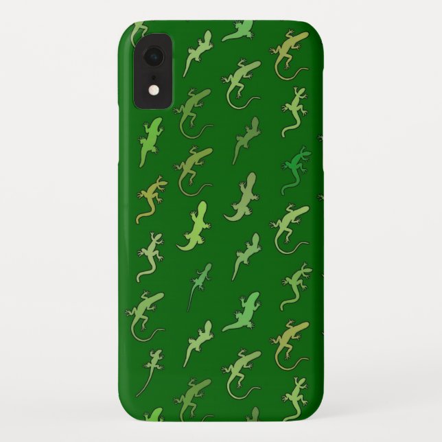 Coques Case-Mate iPhone Lizards et Geckos, sur le vert du pin (Dos)
