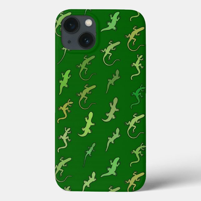 Coques Case-Mate iPhone Lizards et Geckos, sur le vert du pin (Verso)
