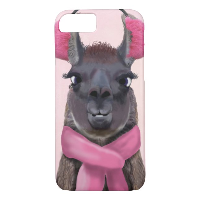 Coques Case-Mate iPhone Llama rose (Dos)