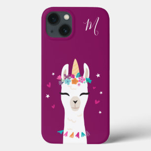 Case-Mate iPhone Case Llamacorn   Kawaii Cartoon Unicorn Llama Monogramm