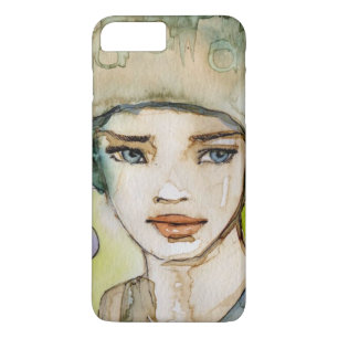 Coque iPhone 7 Plus llustration d'une belle, sensible fille