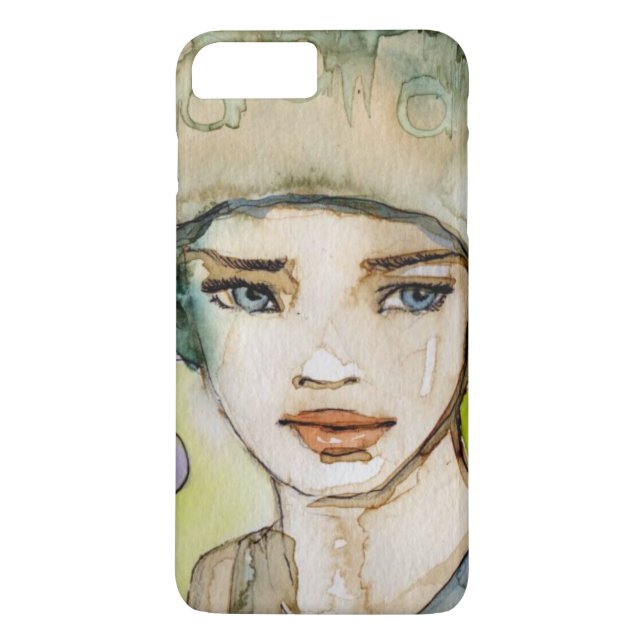 Coques Case-Mate iPhone llustration d'une belle, sensible fille (Dos)