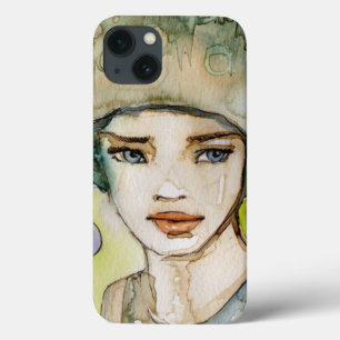 Case-Mate iPhone Case llustration d'une belle, sensible fille