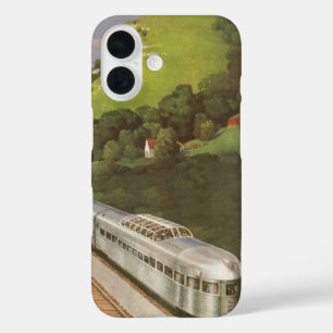 Coque Pour iPhone 16 Locomotive vintage en campagne, Vacances en train