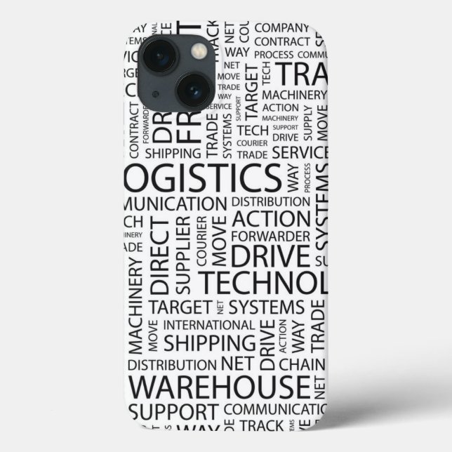 Coques Case-Mate iPhone LOGISTIQUE motif avec mots (Verso)
