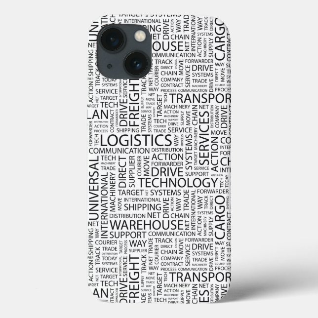 Coques Case-Mate iPhone LOGISTIQUE motif avec mots (Verso)