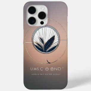 Coque Case-Mate iPhone Logo Abstrait Line Art Circle - Plumes minimaliste