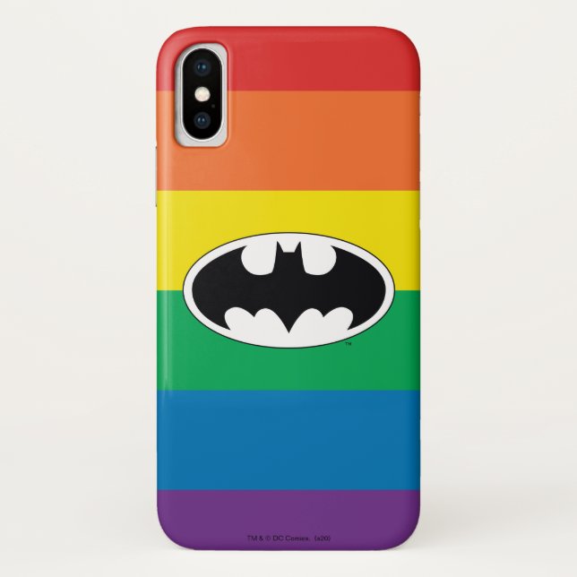 Coques Case-Mate iPhone Logo Arc-en-ciel Batman (Dos)