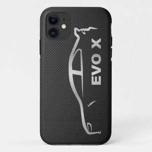 Coque Case-Mate Pour iPhone Logo argenté de silhouette d'Evo X