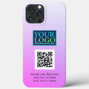 Case-Mate iPhone Case Logo/Art/Photo, Code QR, Nom, Dégradé Rouge Violet