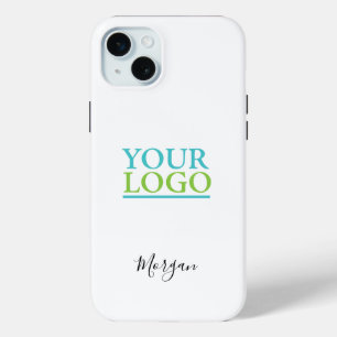 Coque Case-Mate iPhone Logo/Art/Photo, Nom Script noir, Blanc