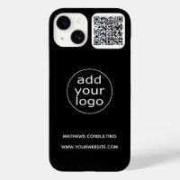 Logo & Code QR Noir | Minimaliste Entreprise