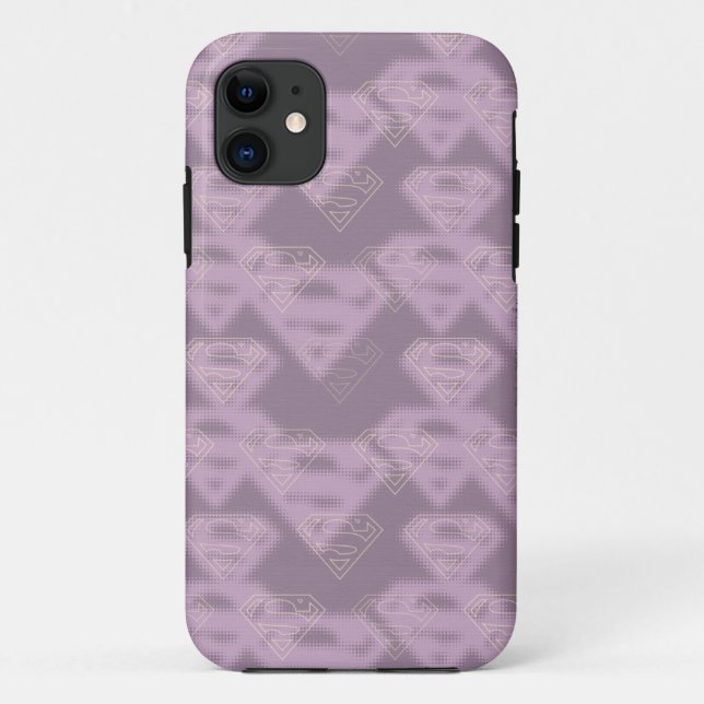 Coques Case-Mate iPhone Logo de demi-ton violet supergirl (Dos)