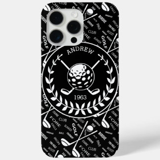 Coque iPhone 15 Pro Max Logo de golf design personnalisé