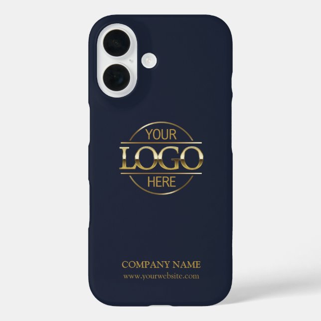 Coques Case-Mate iPhone Logo de l'entreprise de promotion bleue minimalist (Verso)