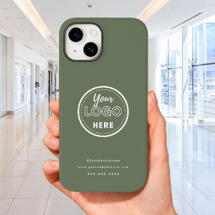 Coque Case-Mate iPhone Logo de marque professionnelle minimaliste Sage ve
