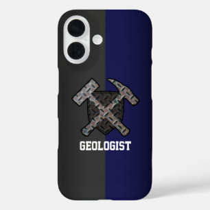 Coque Pour iPhone 16 Logo de marteau robuste du géologue