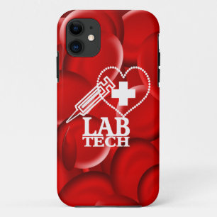 ETUI iPhone Case-Mate LOGO DE SERINGUE DE COEUR DE TECH DE LABORATOIRE