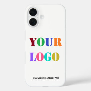 Coque Pour iPhone 16 Logo de votre entreprise et Modèle de texte person