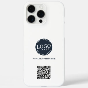Coque iPhone 16 Pro Max Logo d'entreprise et site Web QR Code personnalisé