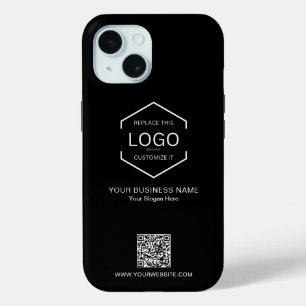 Coque Case-Mate iPhone Logo d'entreprise minimaliste de code QR