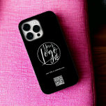 Coque Case-Mate iPhone Logo d'entreprise moderne blanc noir code qr<br><div class="desc">Blanc moderne sur noir entreprise logo entreprise code qr. Une façon simple et efficace de faire connaître votre entreprise.</div>