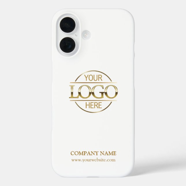 Coques Case-Mate iPhone Logo d'entreprise promotionnel blanc élégant (Verso)