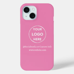 Coque Case-Mate iPhone Logo d'entreprise rose personnalisé