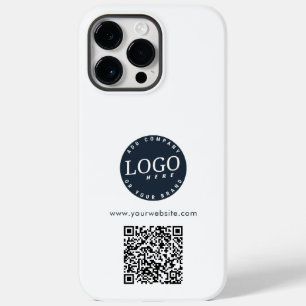 Coque Case-Mate iPhone Logo d'entreprise simple et code QR personnalisé