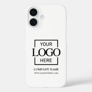 Coque Pour iPhone 16 Logo d'entreprise simple et élégant Apple en blanc