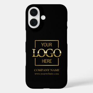 Coque Pour iPhone 16 Logo d'entreprise simple et élégant noir Apple