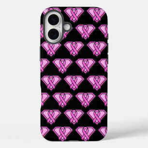 Coque Pour iPhone 16 Plus Logo Diamond Sensibilisation au Cancer du Sein Noi