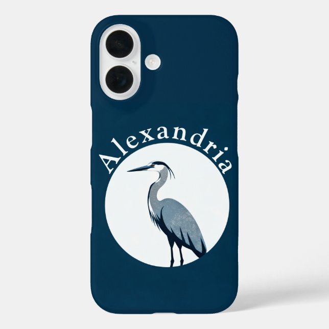 Coques Case-Mate iPhone Logo du Grand Héron Bleu (Verso)